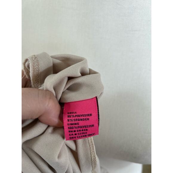 Betsey Johnson Tan & Brown Leopard Print Ruched Sheath Dress - Picture 6 of 7